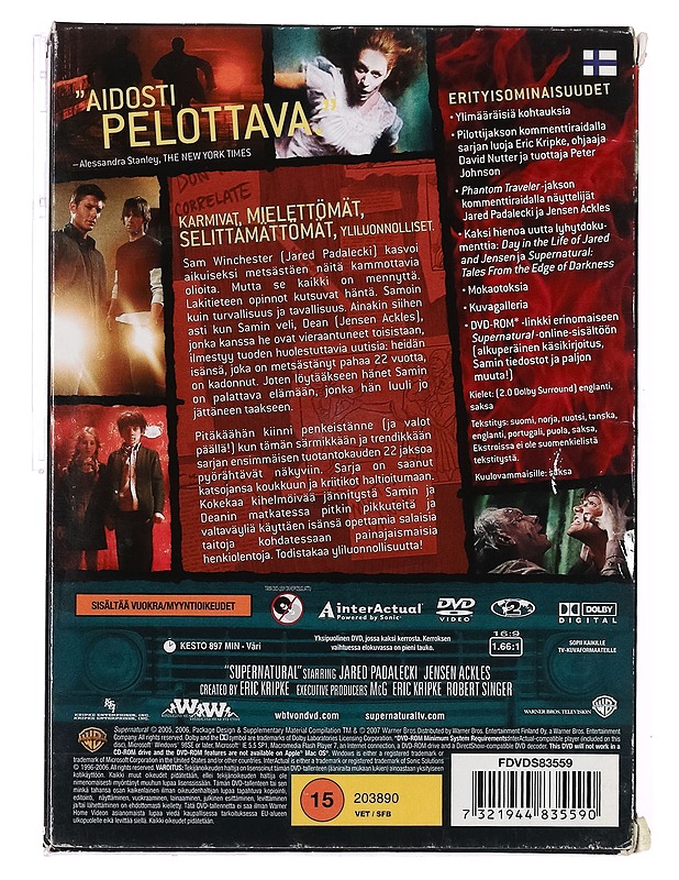 Supernatural Ensimmäinen tuotantokausi - DVD - DVD-elokuvat - 10105388055 - 1