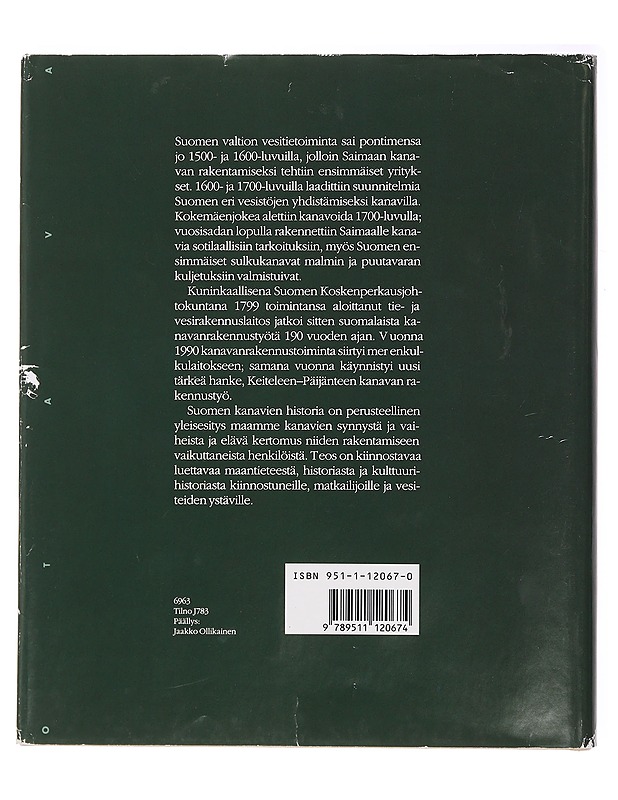 Suomen kanavien historia - Turkka Myllykylä - Historiakirjat - 10105388066 - 1
