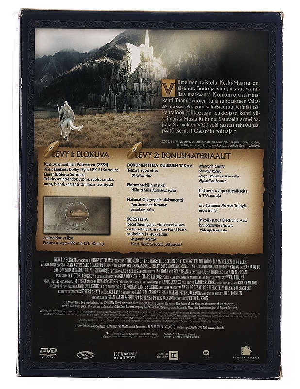 Taru sormusten herrasta: Kuninkaan paluu - DVD - DVD-elokuvat - 10105388078 - 1