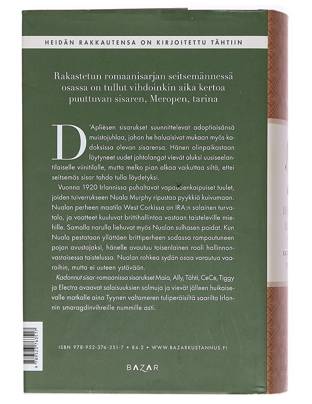 Kadonnut sisar - Riley, Lucinda - Romaanit ja novellit - 10105388105 - 1