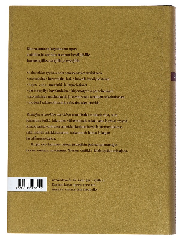 Vanhojen tavaroiden aarrekirja - Nokela, Leena - Historiakirjat - 10105388138 - 1
