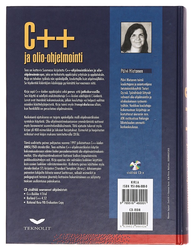 C++ ja olio-ohjelmointi - Päivi Hietanen - Tietokirjat ja oppaat - 10105388147 - 1