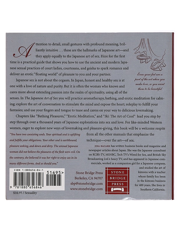The Japanese Art of Sex: How to Tease, Seduce, and Pleasure the Samurai in Your Bedroom -Bacarr, Jina - Tietokirjat ja oppaat - 10105388159 - 1