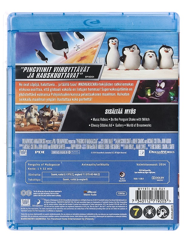 Madagascarin Pingviinit - Blu-Ray - Blu-ray-levyt - 10105388258 - 1