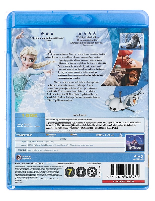 Frozen: Huurteinen seikkailu - Blu-ray - Blu-ray-levyt - 10105388284 - 1