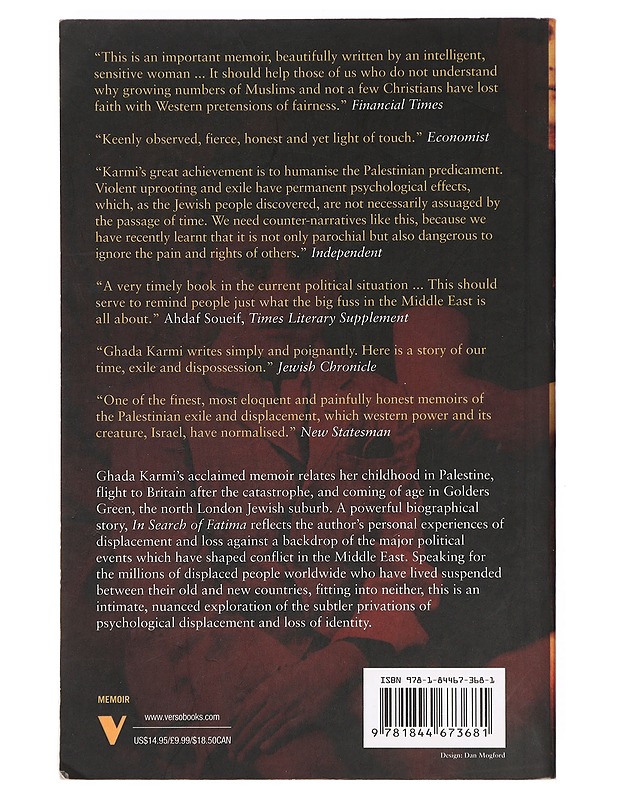 In search of Fatima : a Palestinian story - Ghada Karmi - Elämäkerrat ja muistelmat - 10105388293 - 1