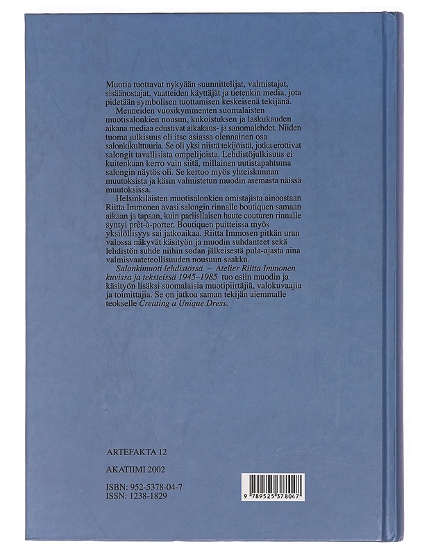 Salonkimuoti lehdistössä : Atelier Riitta Immonen kuvissa ja teksteissä 1945-1985 - Ritva Koskennurmi-Sivonen - Elämäkerrat ja muistelmat - 10105388328 - 1