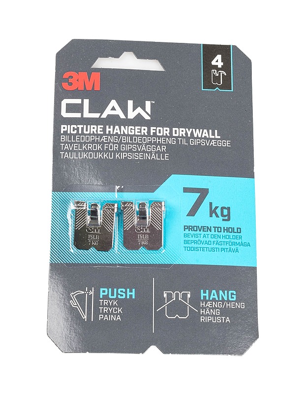 3M Claw taulukoukku kipsiseinälle, 4 kpl - Muut urheiluvälineet ja vapaa-aika - 10105388389 - 0