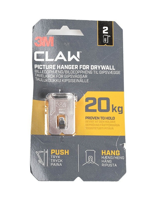 3M Claw taulukoukku kipsiseinälle, 2 kpl - Muut urheiluvälineet ja vapaa-aika - 10105388390 - 0