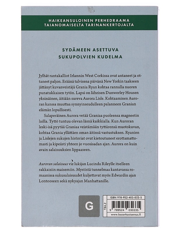 Auroran salaisuus - Riley, Lucinda - Romaanit ja novellit - 10105388447 - 1