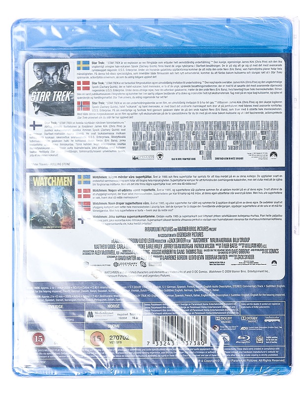 Star Trek/Watchmen - Blu-Ray - Blu-ray-levyt - 10105388539 - 1