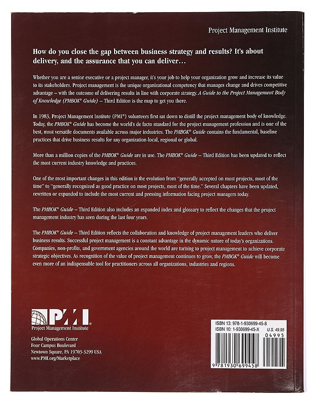A Guide to the Project Management Body of Knowledge (PMBOK Guide) - Tietokirjat ja oppaat - 10105388702 - 1
