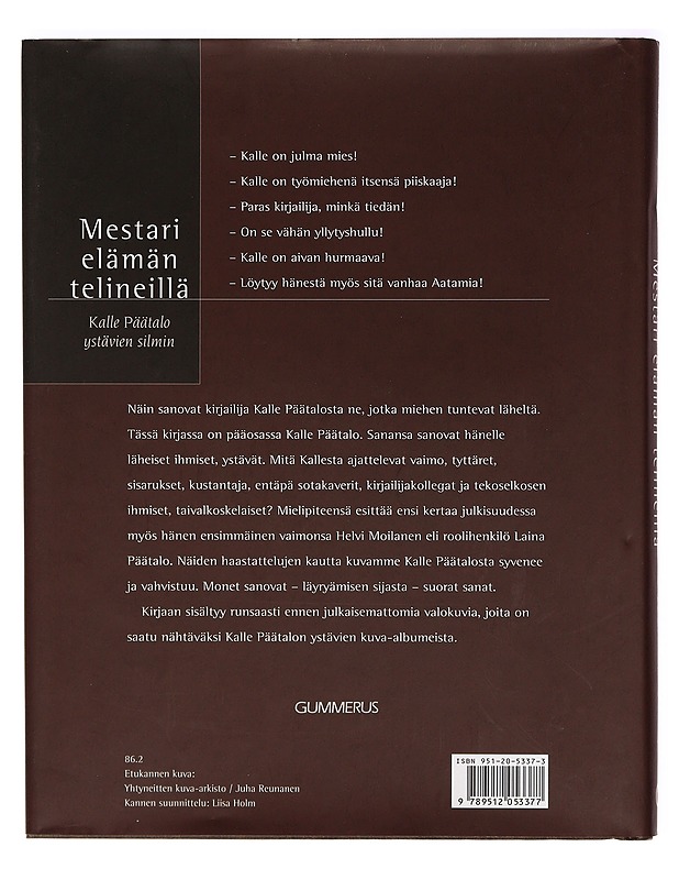 Mestari elämän telineillä : Kalle Päätalo ystävien silmin - Eero Marttinen - Elämäkerrat ja muistelmat - 10105388763 - 1
