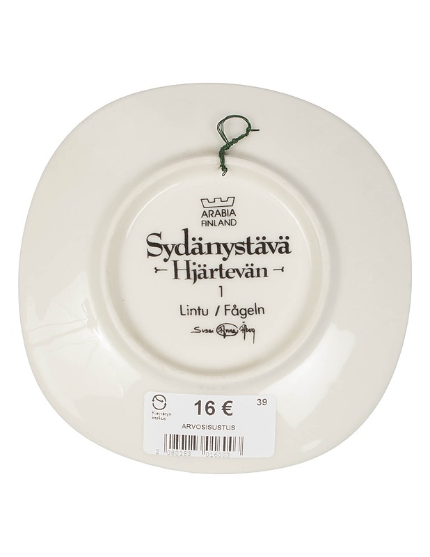 ARABIA Sydänystävä Lintu seinälautanen - Designsuosikit - 10105388788 - 1
