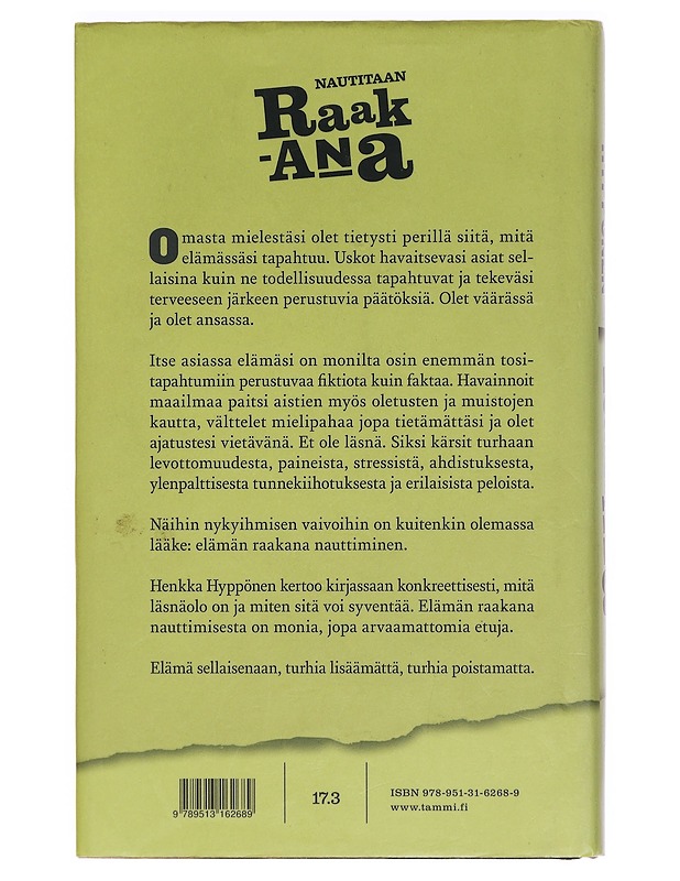 Nautitaan raakana - Hyppönen Henkka - Hyvinvointikirjat - 10105388817 - 1