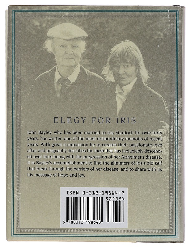 Elegy for Iris - John Bayley - Elämäkerrat ja muistelmat - 10105388856 - 1