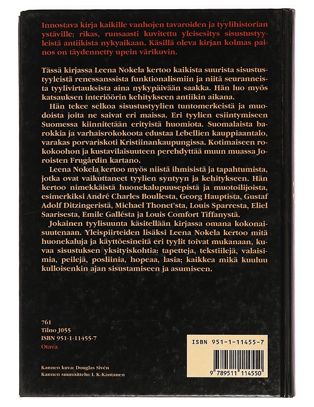 Sisustustyylit antiikista nykyaikaan - Nokela, Leena - Historiakirjat - 10105388872 - 1
