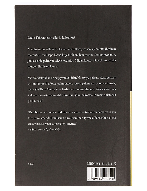 Fahrenheit 451 - Bradbury, Ray - Fantasia- ja scifi - 10105388931 - 1