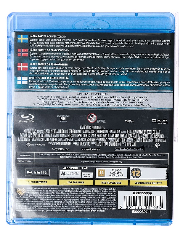 Harry Potter and the order of the phoenix - Blu-Ray - Blu-ray-levyt - 10105388952 - 1