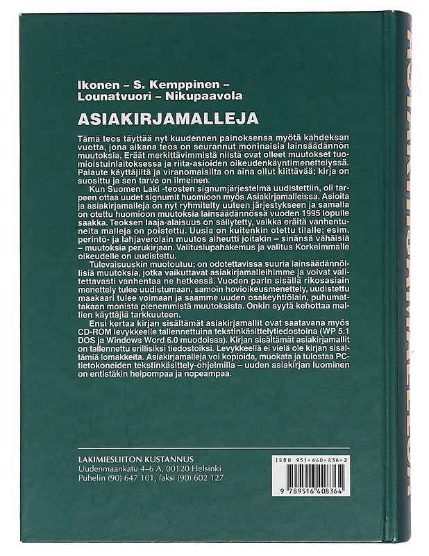 Asiakirjamalleja - Ikonen, Martti - Tietokirjat ja oppaat - 10105389007 - 1
