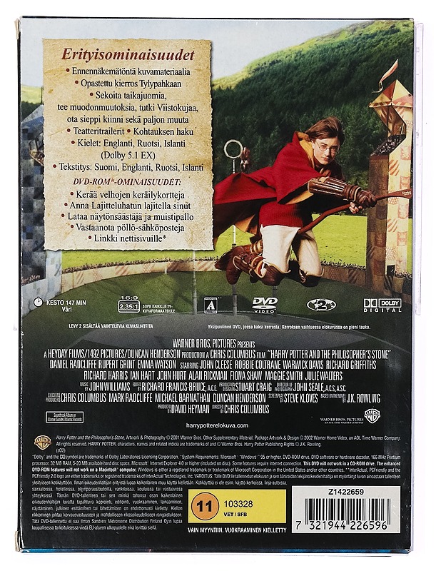 Harry Potter ja viisasten kivi - DVD - DVD-elokuvat - 10105389103 - 1