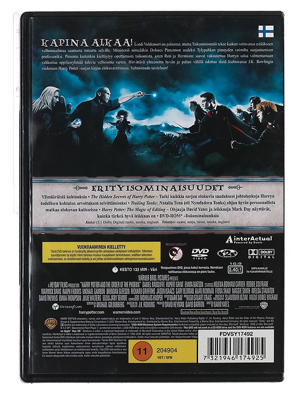 Harry Potter ja Feeniksin kilta - DVD - Blu-ray-levyt - 10105389126 - 1
