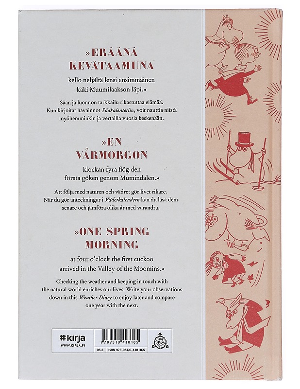 Sääkalenteri = Väderkalender = Weather diary - Tove Jansson - Tietokirjat ja oppaat - 10105389135 - 1