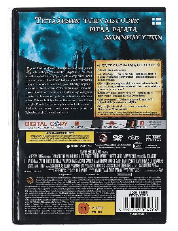 Harry Potter Ja puoliverinen Prinssi - DVD - DVD-elokuvat - 10105389173 - 1