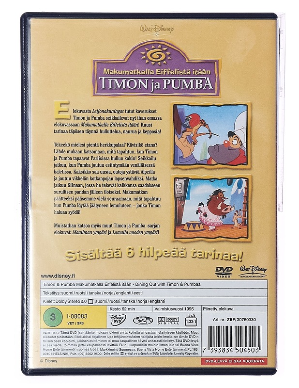 Timon ja Pumba: Makumatkalla Eiffelistä itään - DVD - DVD-elokuvat - 10105389193 - 1