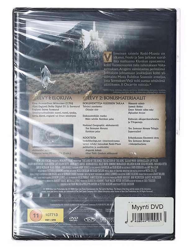 Taru sormusten herrasta: Kuninkaan paluu - DVD - DVD-elokuvat - 10105389204 - 1