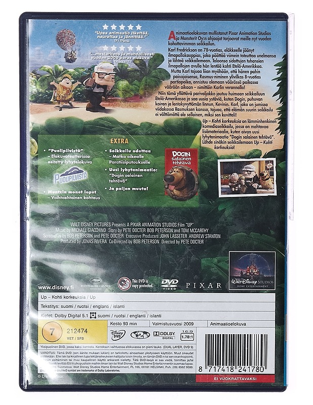 Up: kohti korkeuksia - DVD - DVD-elokuvat - 10105389221 - 1