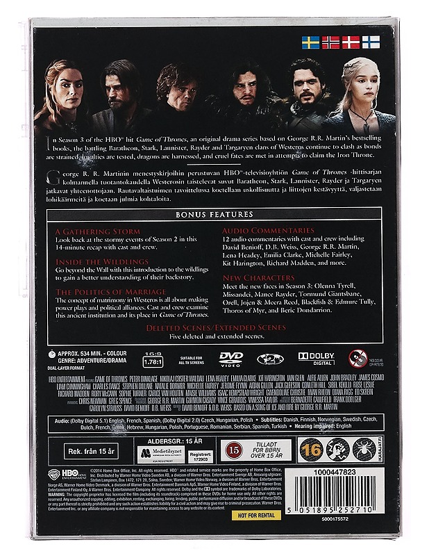 Game of Thrones: The Complete Third Season - DVD - DVD-elokuvat - 10105389252 - 1
