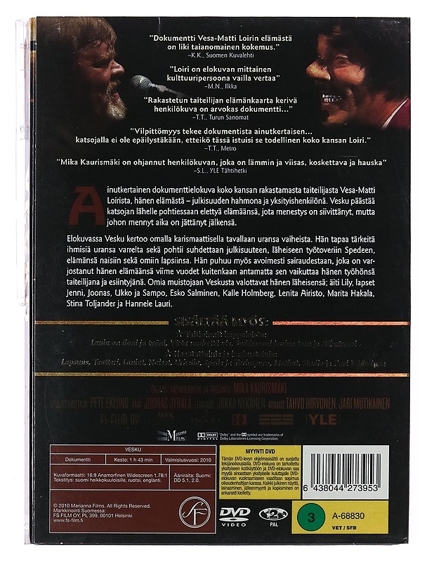 Vesku - DVD - DVD-elokuvat - 10105389262 - 1