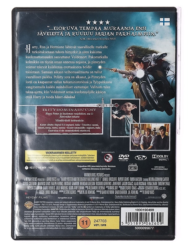 Harry Potter Ja Kuoleman Varjelukset osa 1 - DVD - DVD-elokuvat - 10105389289 - 1