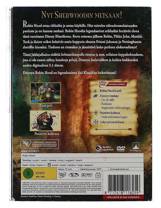 Robin Hood - DVD - DVD-elokuvat - 10105389330 - 1