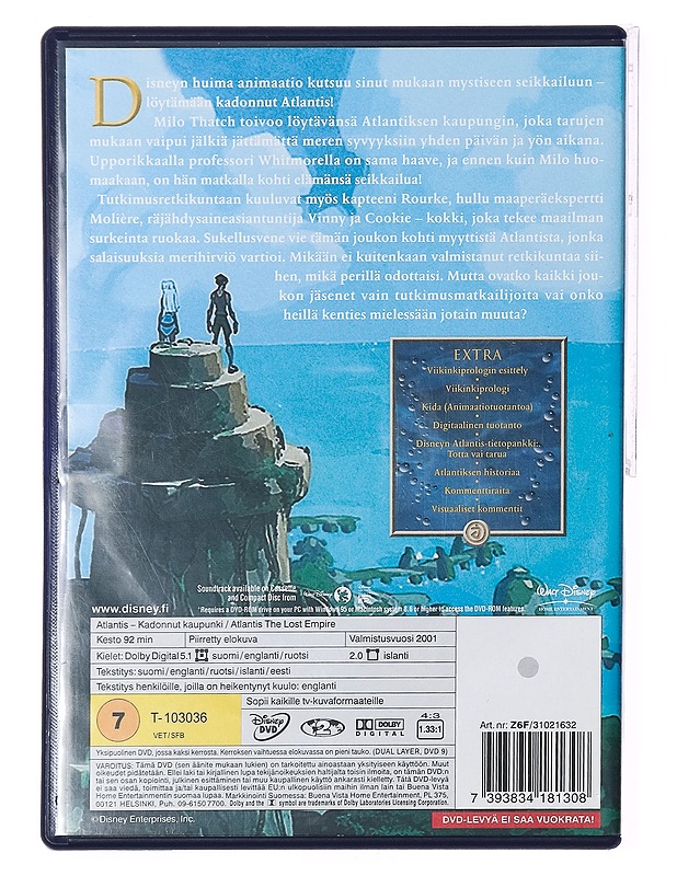 Atlantis: Kadonnut Kaupunki - DVD - DVD-elokuvat - 10105389331 - 1