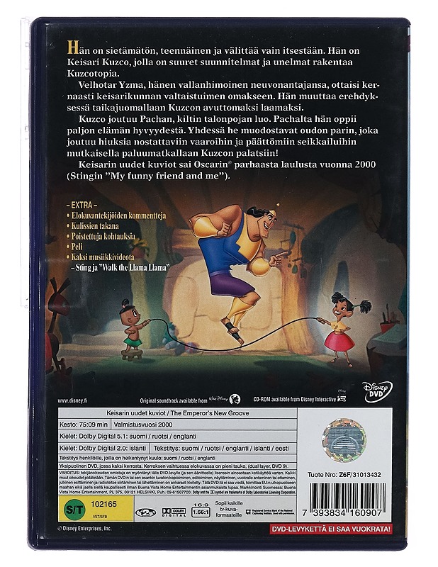 Keisarin Uudet Kuviot - DVD - DVD-elokuvat - 10105389339 - 1