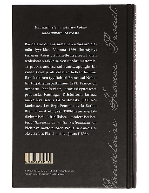 Kolme ranskalaista klassikkoa - Kirstinä, Väinö - Romaanit ja novellit - 10105389396 - 1