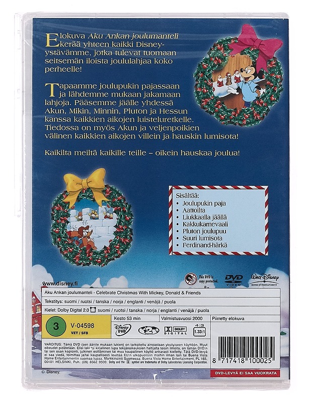 Aku Ankan joulumanteli - DVD - DVD-elokuvat - 10105389406 - 1