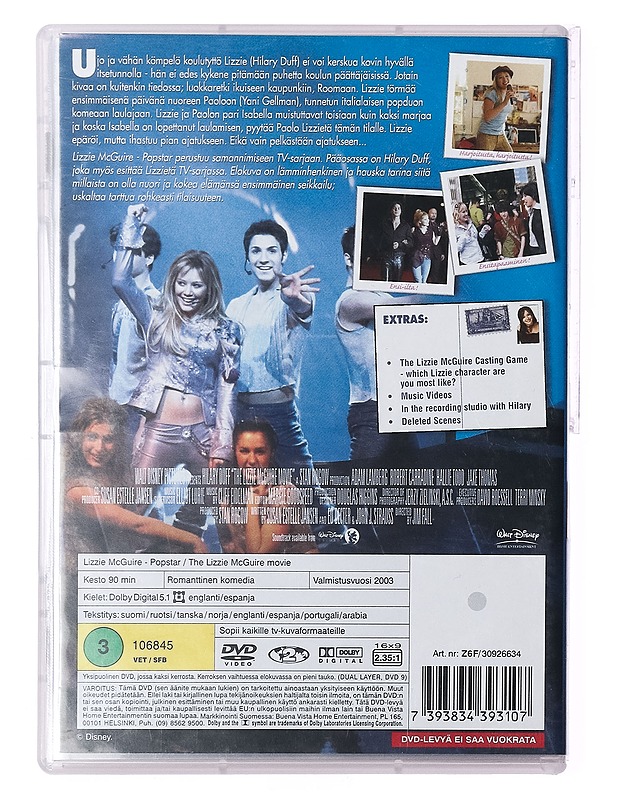 Lizzie McGuire: Popstar - DVD - DVD-elokuvat - 10105389470 - 1
