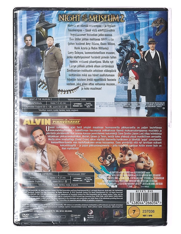 Night at the Museum 2 & Alvin ja pikkuoravat - DVD - DVD-elokuvat - 10105389493 - 1