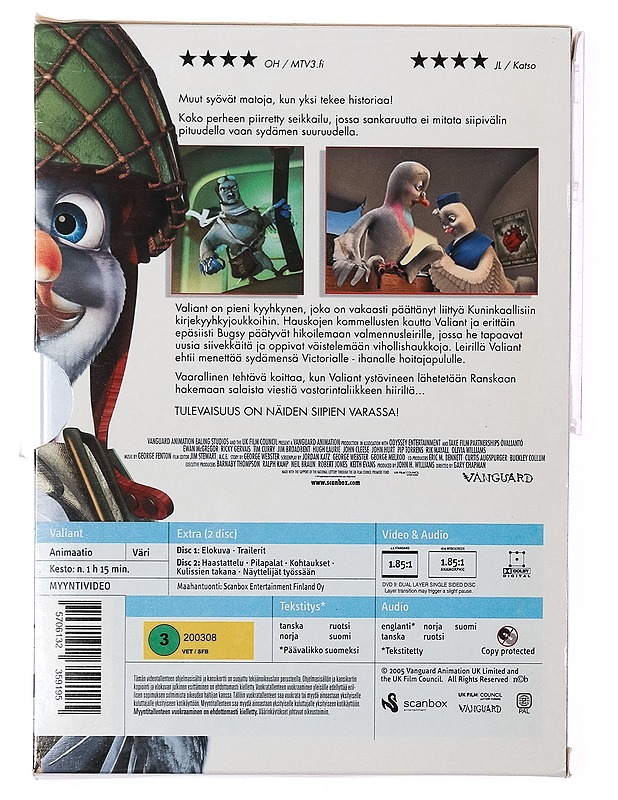 Valiant - DVD - DVD-elokuvat - 10105389519 - 1