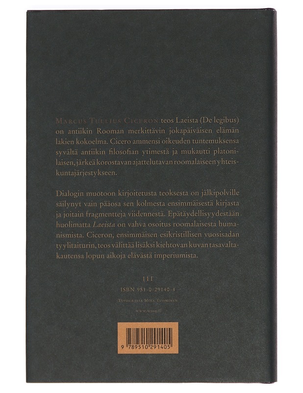 Laeista - Cicero, Marcus Tullius - Historiakirjat - 10105389635 - 1