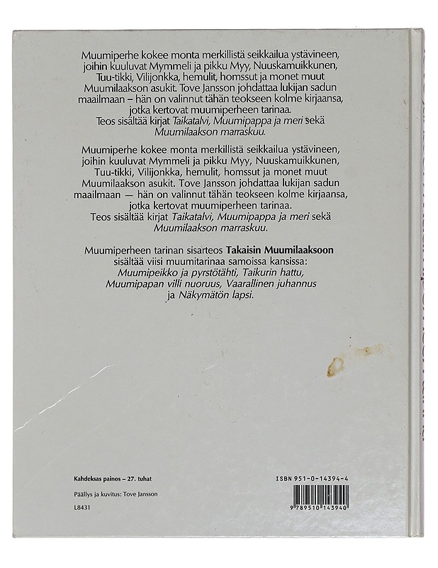 Muumiperheen tarina - Jansson, Tove - Lastenkirjat - 10105389795 - 1