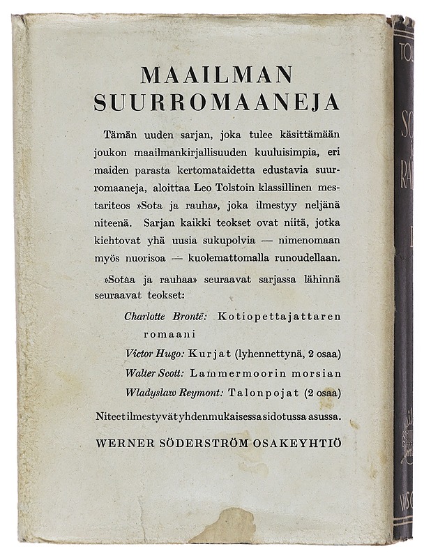 Sota ja Rauha, osa 3 - Leo Tolstoi - Romaanit ja novellit - 10105389796 - 1