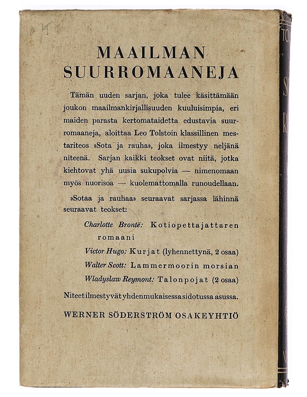 Sota ja Rauha, osa 4 - Leo Tolstoi - Romaanit ja novellit - 10105389799 - 1