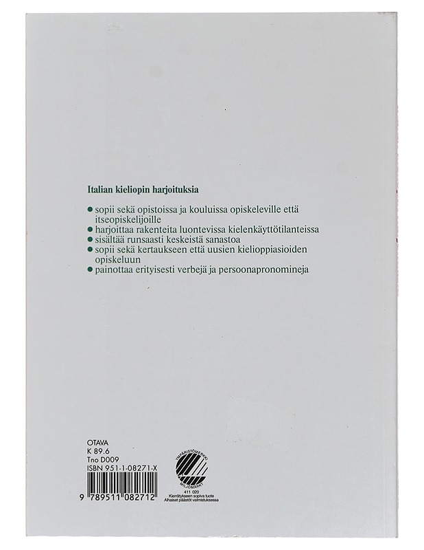 Italian kieliopin harjoituksia - Heyman, Märta - Matkaoppaat ja sanakirjat - 10105389813 - 1