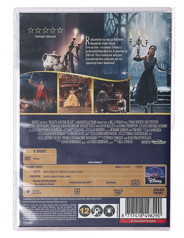 Beauty and the Beast - Kaunotar ja hirviö - DVD - DVD-elokuvat - 10105389866 - 1
