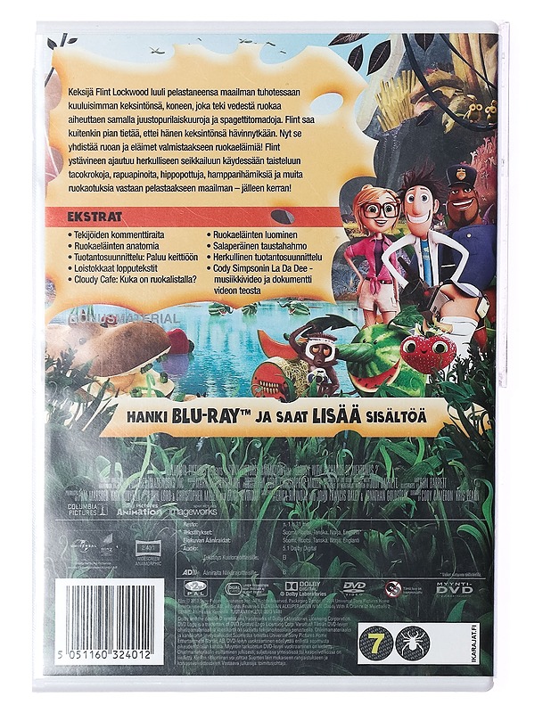 Poutapilviä Ja Lihapullakuuroja - Blu-Ray - DVD-elokuvat - 10105389883 - 1