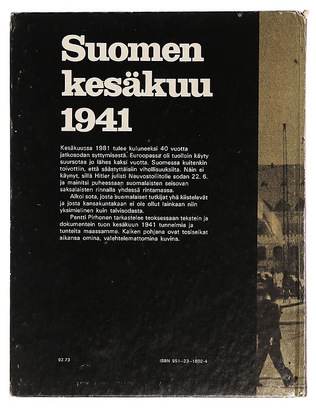 Suomen kesäkuu 1941 - Pentti Pirhonen - Historiakirjat - 10105389922 - 1